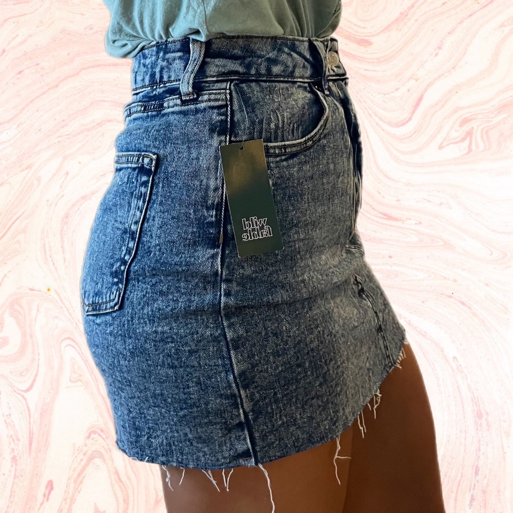Wild Fable Semi-Acid Wash Denim Skirt